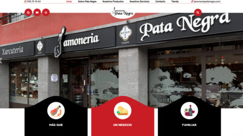 Diseño web para Jamonería Pata Negra